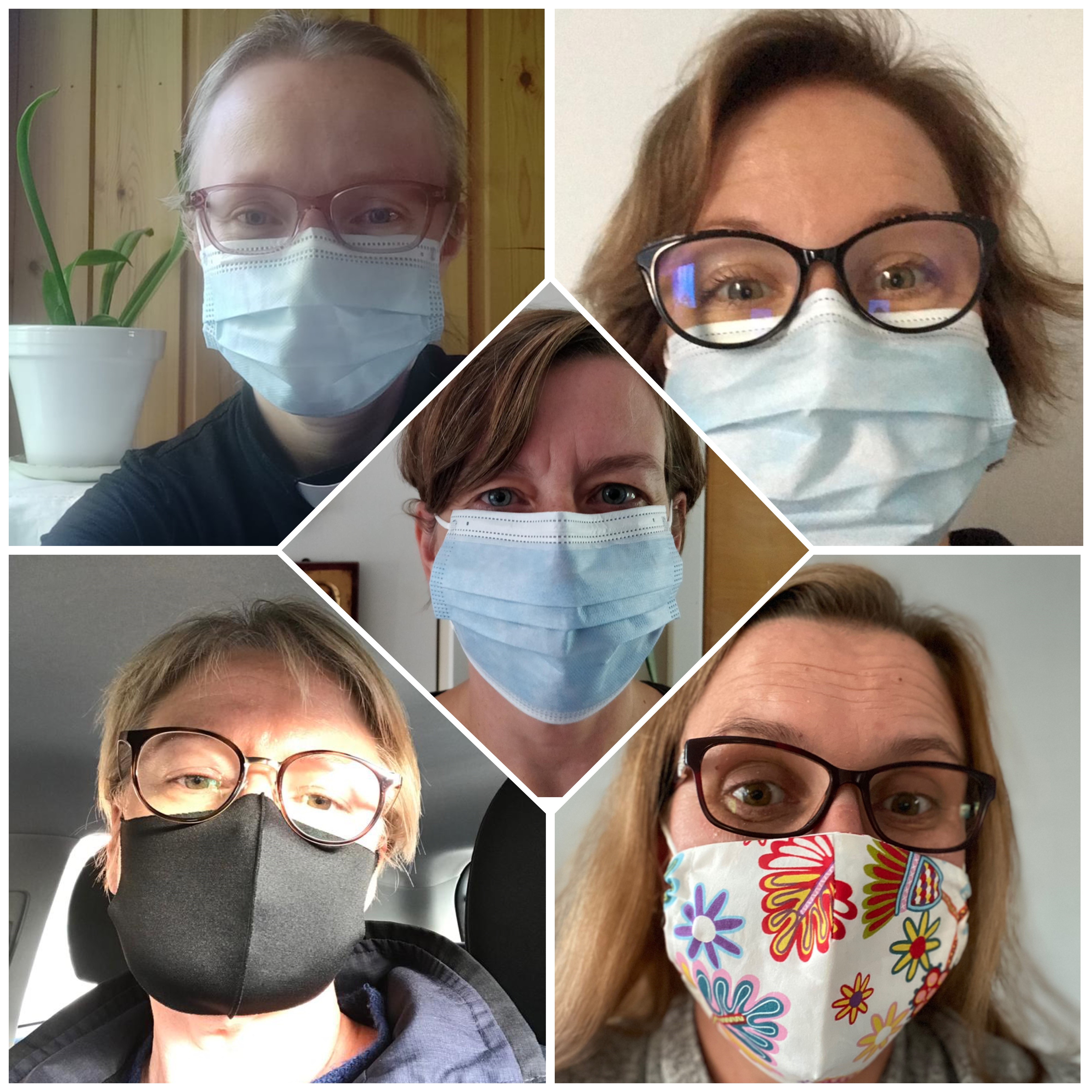 människor med ansiktsmasker